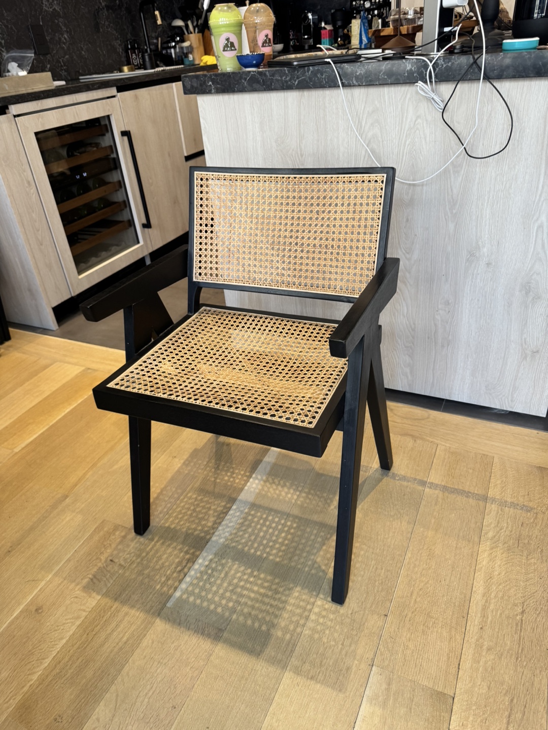 France and Son Modern Black Cane Chair - photo 3