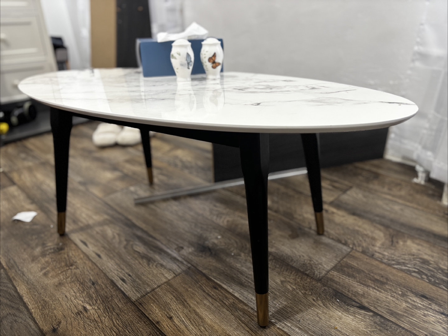 Oval Marble Top Coffee Table - photo 2