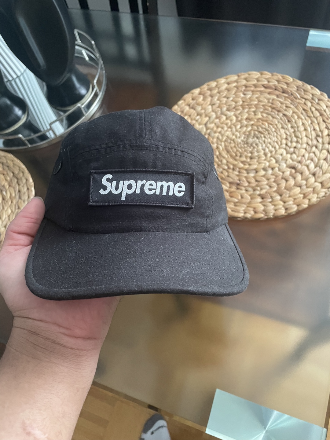 Supreme Military Camp Cap - Black