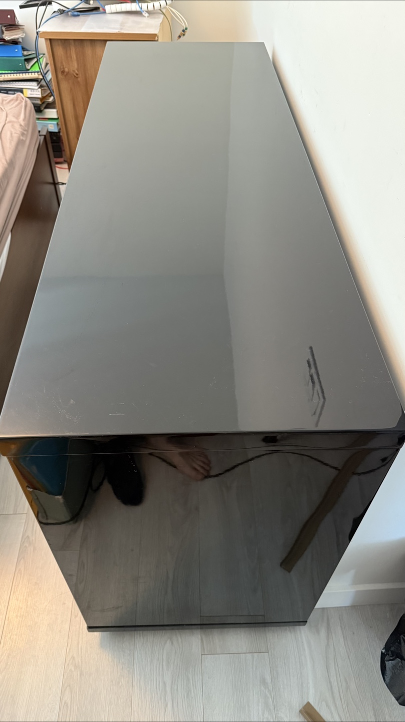Solid 6 cabinet drawer, black dresser - photo 2