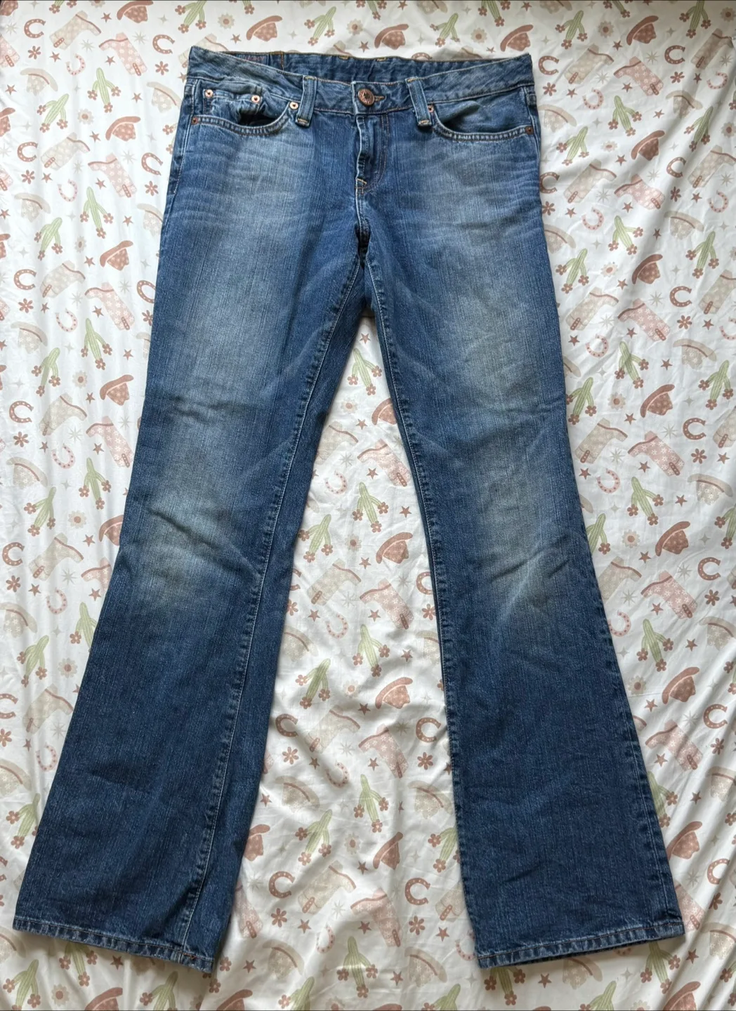 Vintage Lucky Brand Low Waisted Bootcut Denim Jeans thumbnail