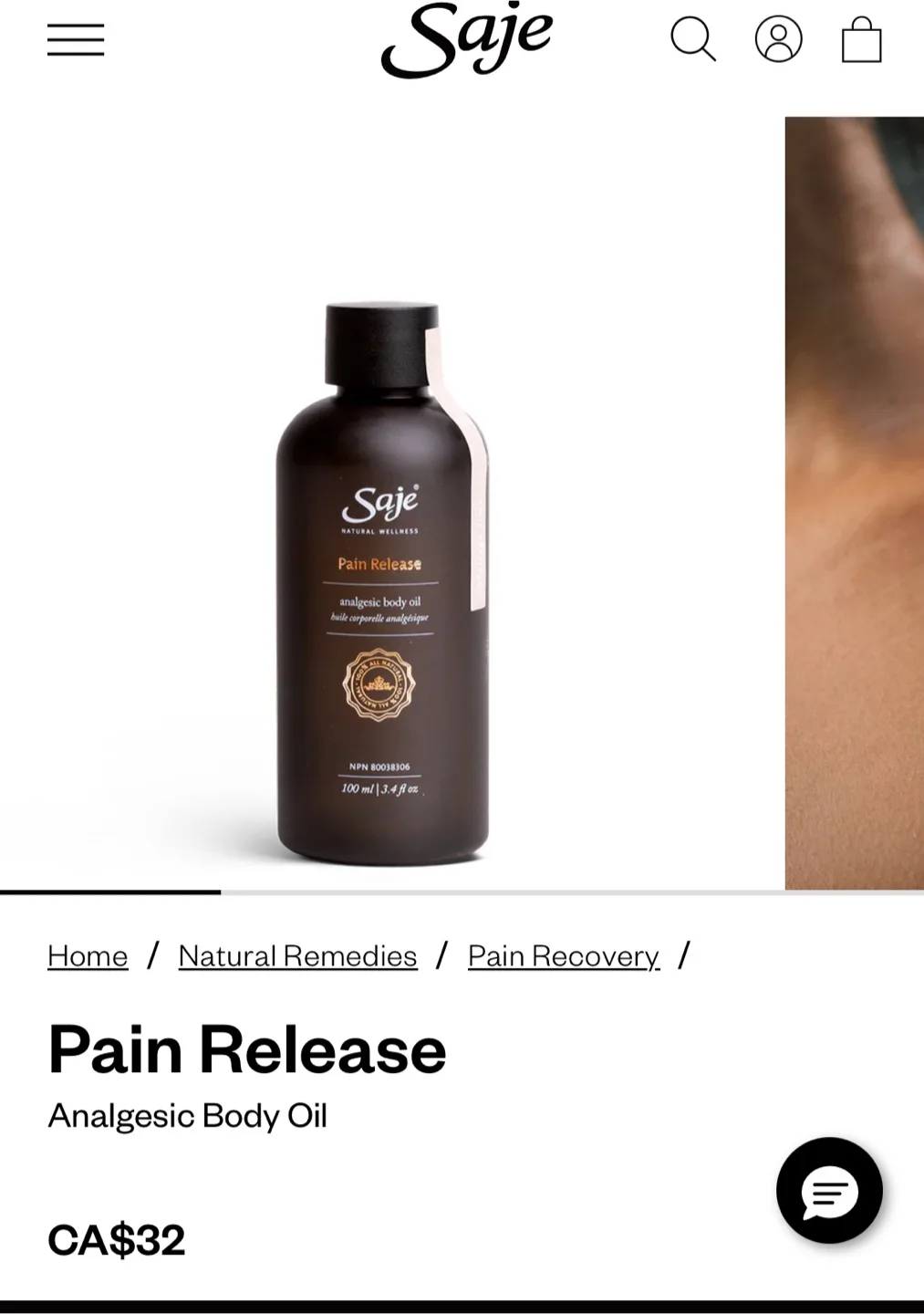 Saje Pain Release Body Oil thumbnail