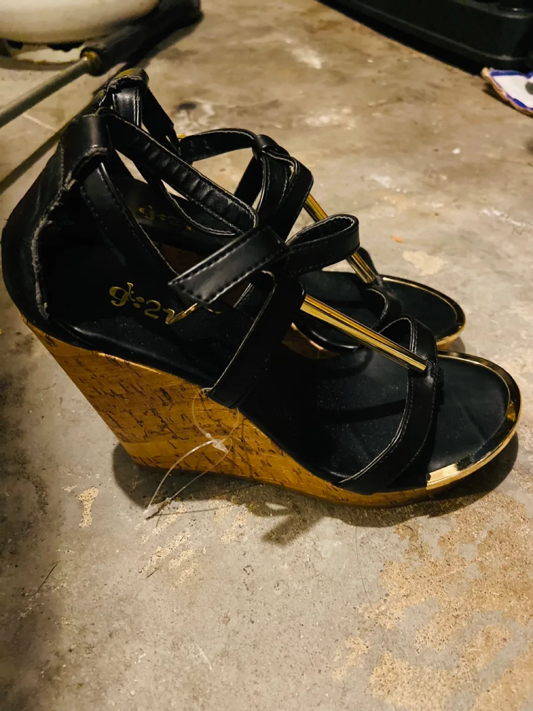 Black Wedge Sandals image indicator(2)