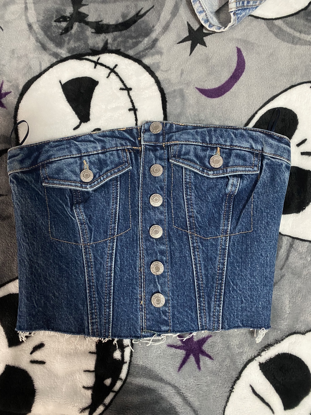 Zara Denim Corset Top