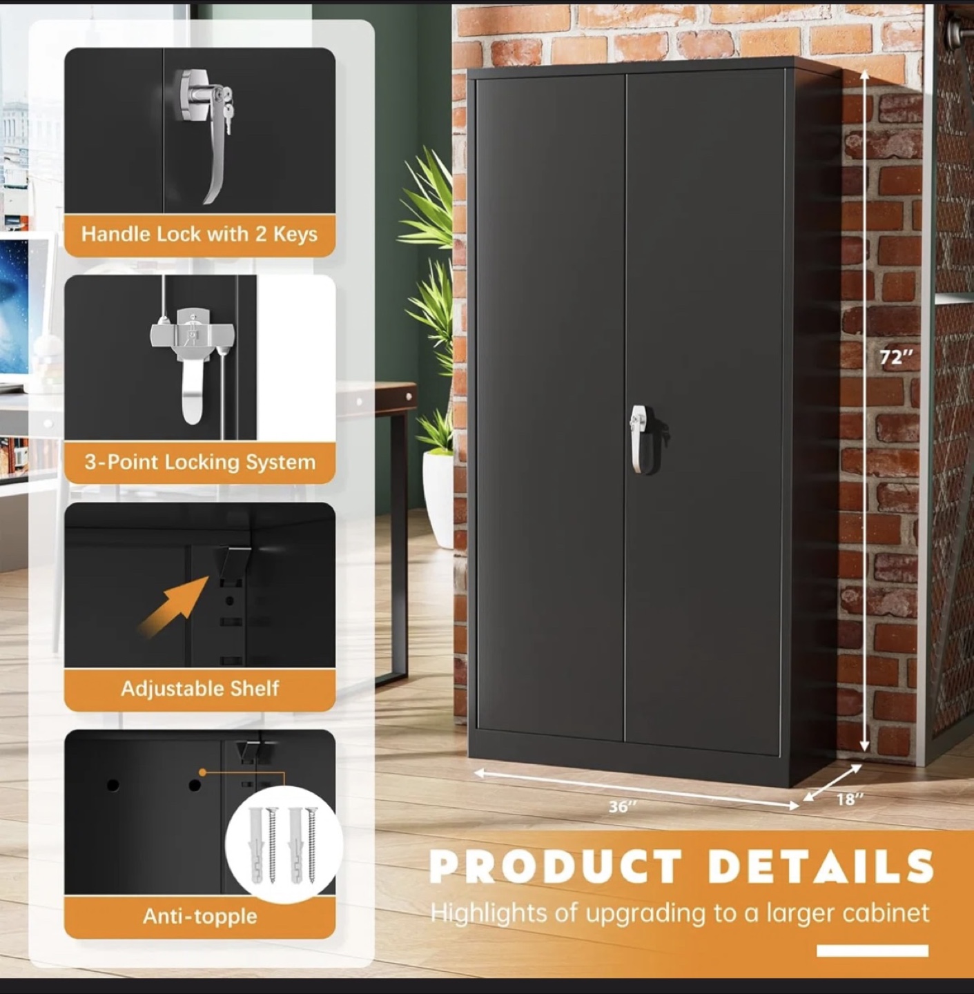 [Brand New]- Unopened & Sealed- Metal Storage Cabinet - photo 5