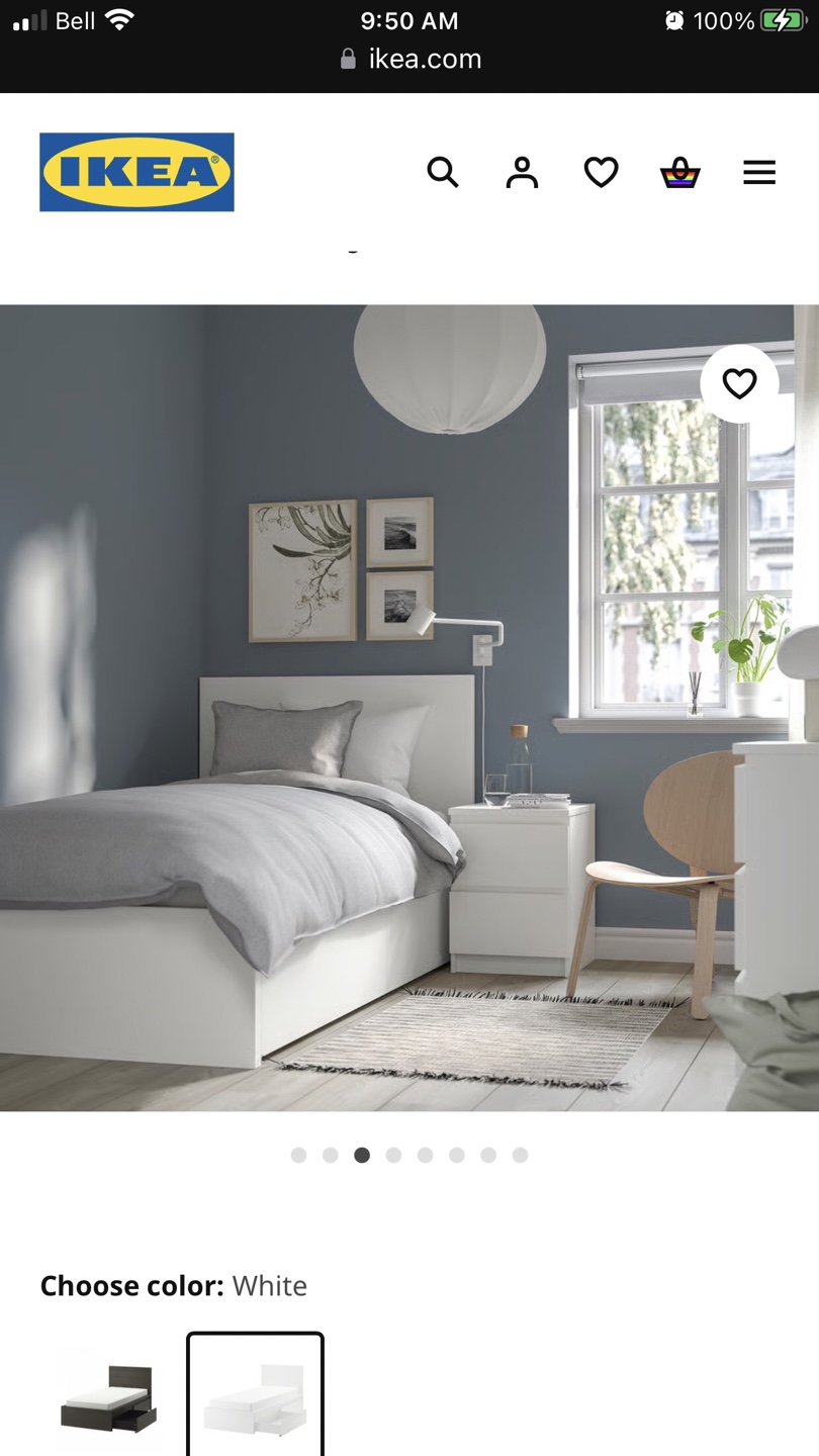 IKEA White Bed Frame