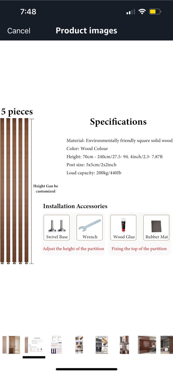 Wooden Room Divider - photo 2