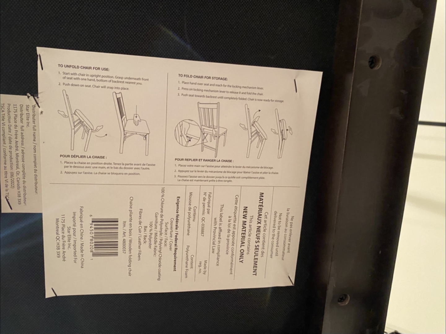 Set of 4 Folding Dining Chairs - photo 4