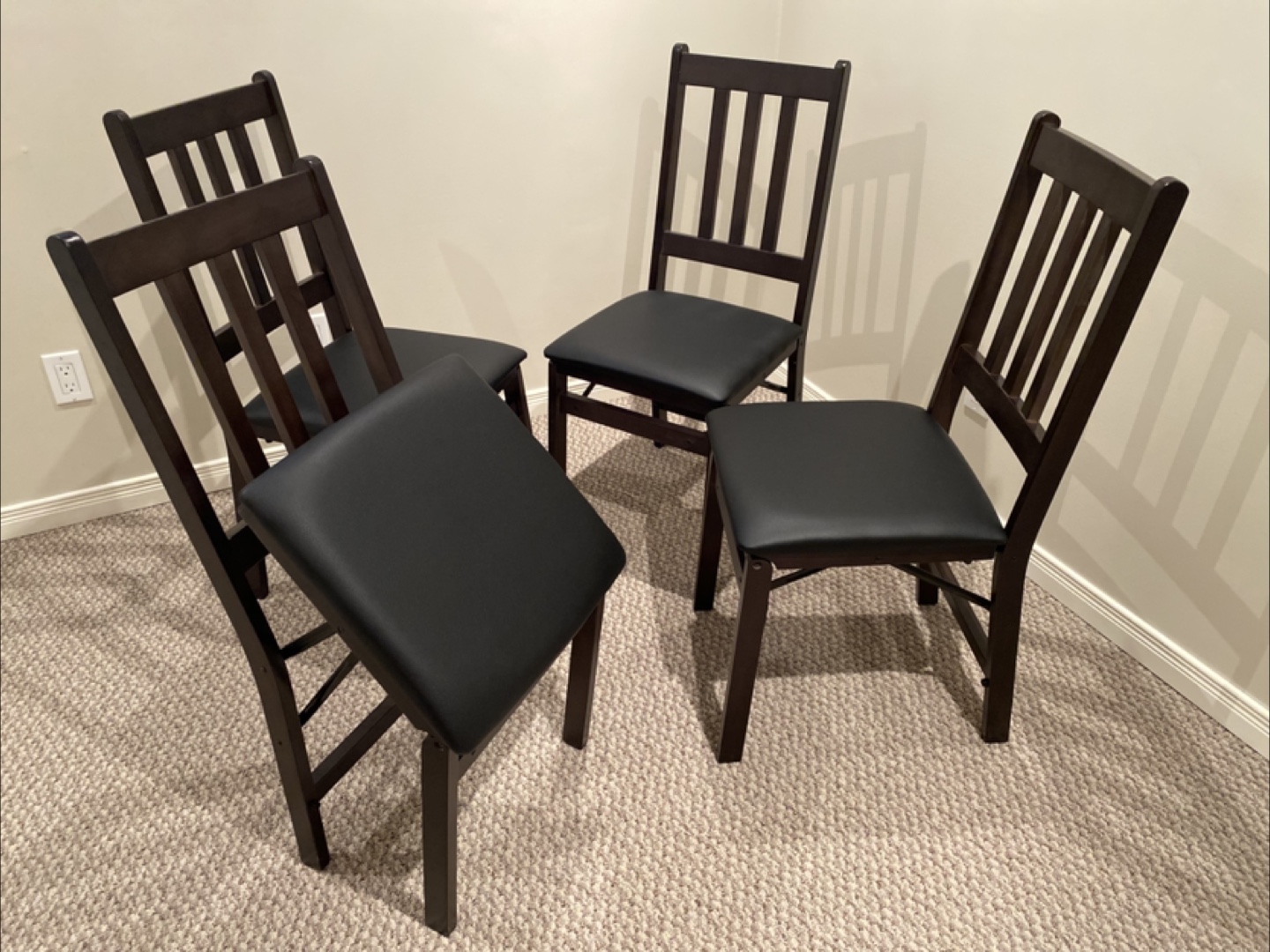 Set of 4 Folding Dining Chairs - photo 2