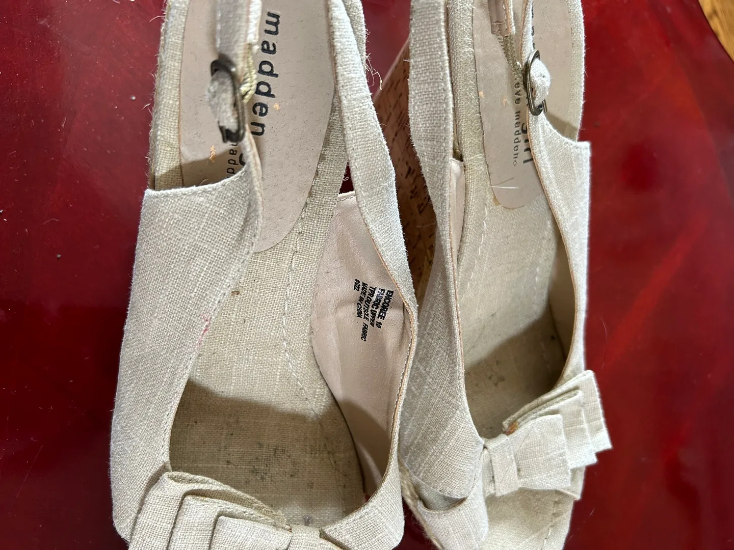 Madden Girl Beige Wedge Shoes image indicator(3)