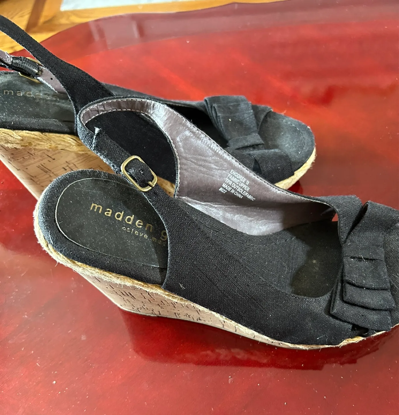 Madden Girl Black Wedge Shoe image indicator(2)
