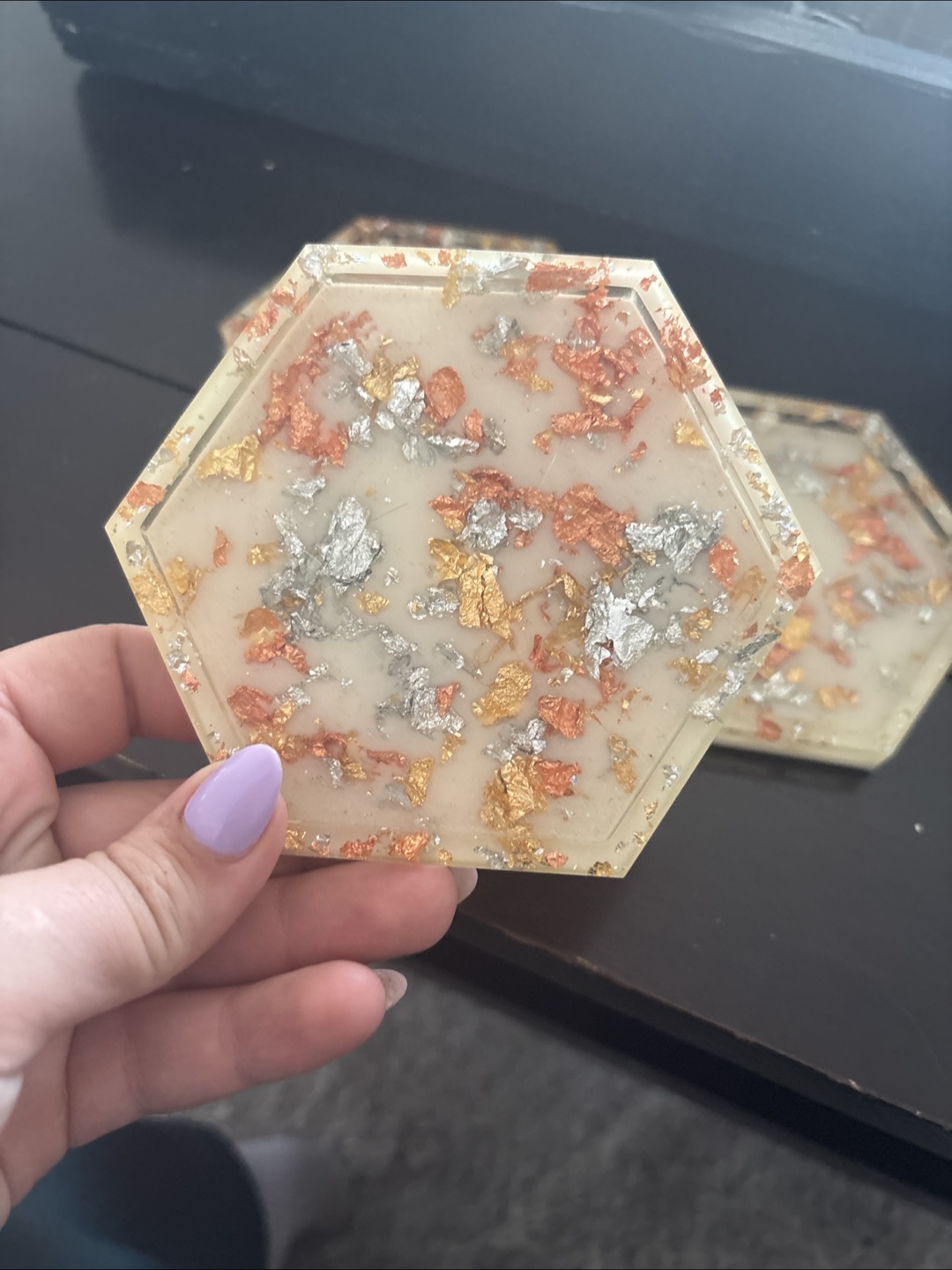 Hexagon Resin Coasters