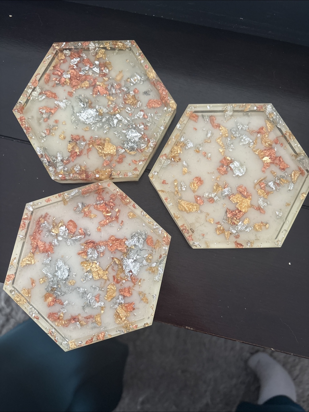 Hexagon Resin Coasters - photo 2