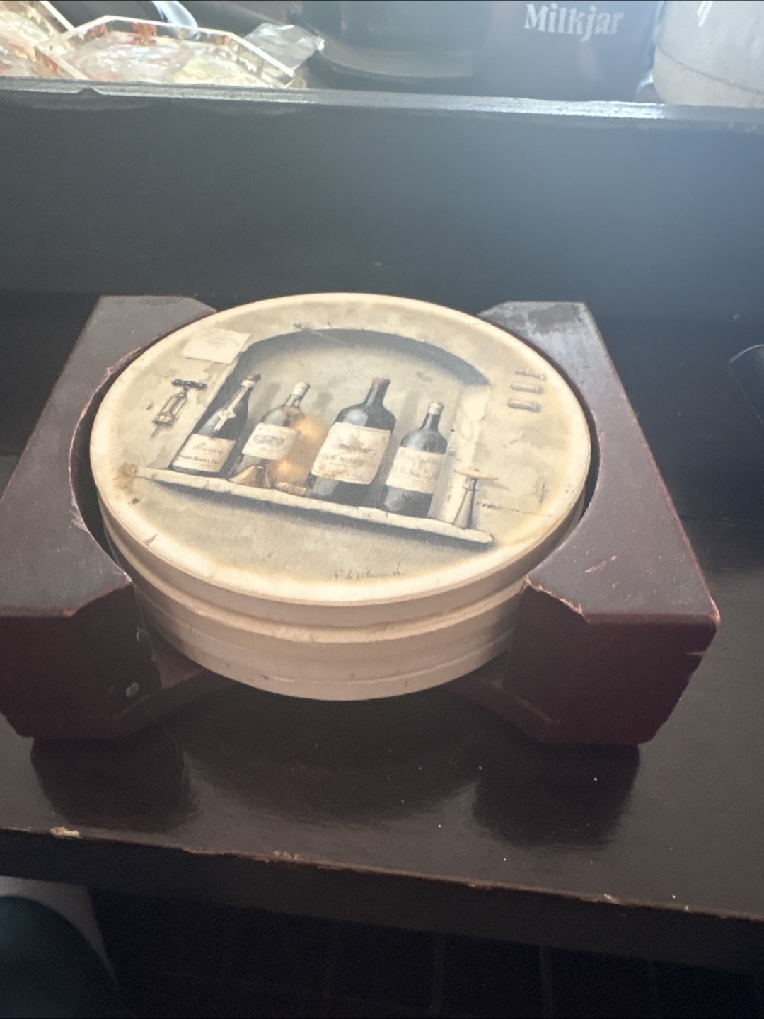 Wine Bottle Coasters with Holder - photo 3