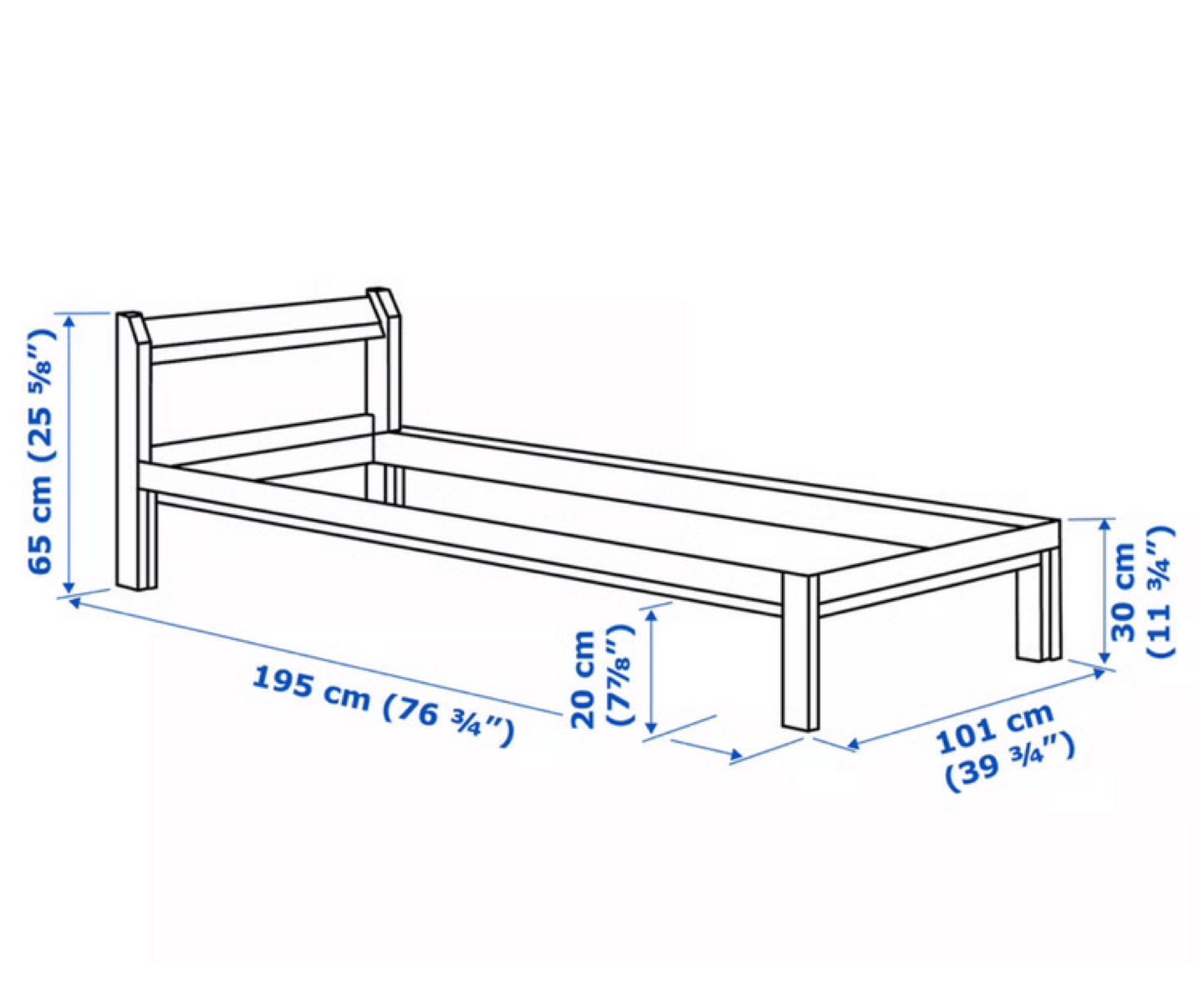 Wooden Twin Bed Frame - photo 2