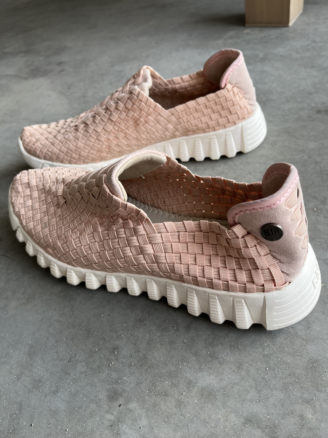 Bernie Mev. Blush Woven Slipon Sneakers - photo 2