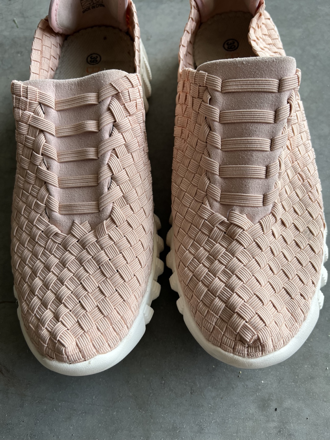 Bernie Mev. Blush Woven Slipon Sneakers - photo 4