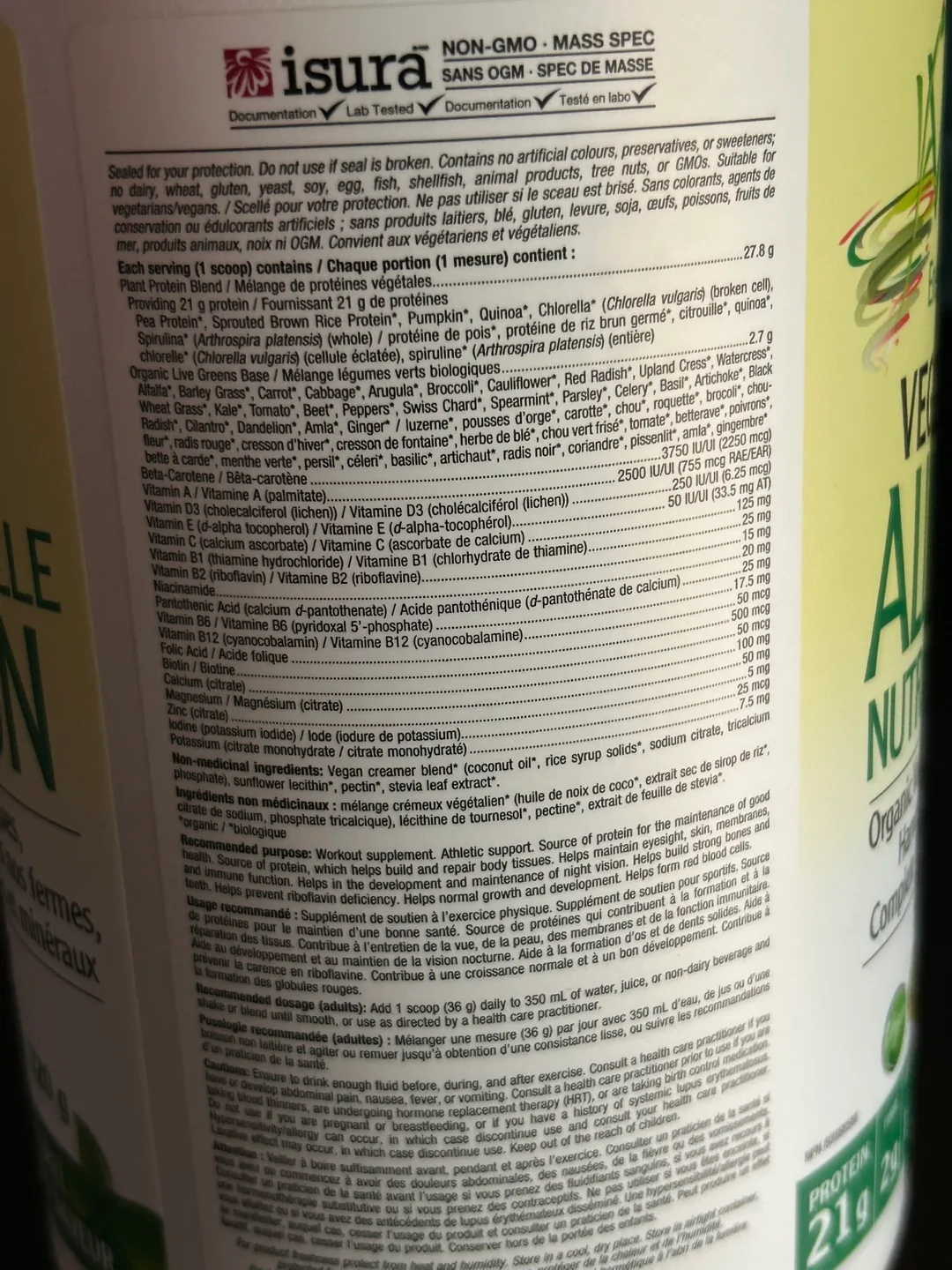 VegiDay Vegan Organic All In One Shake & Go image indicator(2)