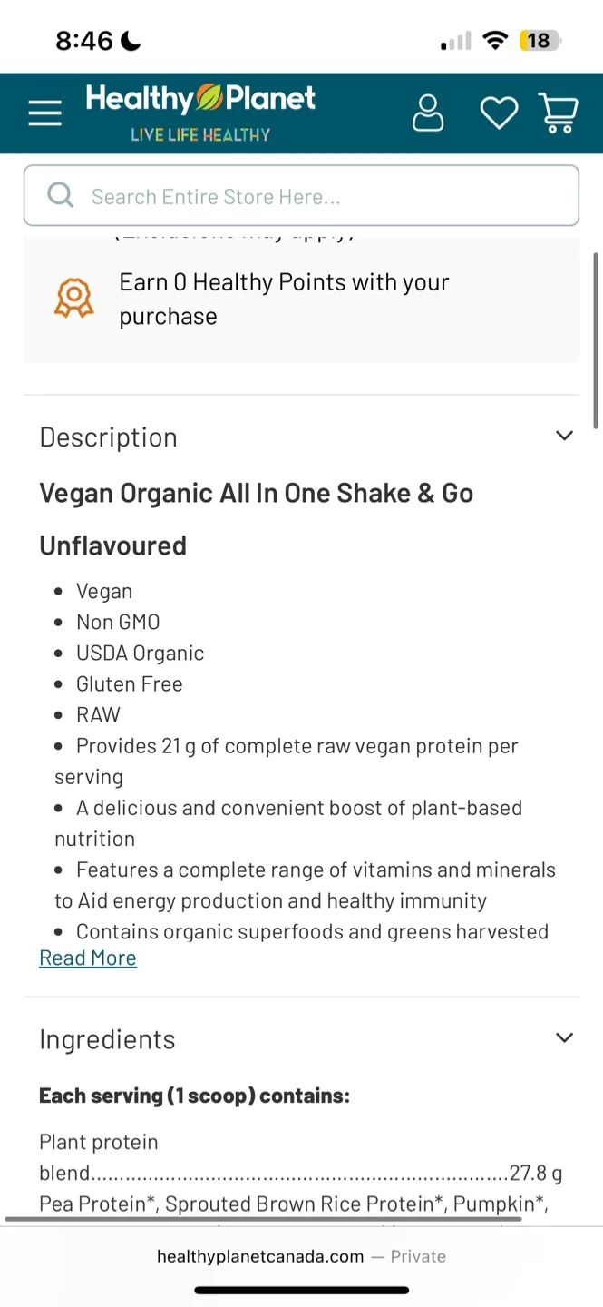 VegiDay Vegan Organic All In One Shake & Go image indicator(4)