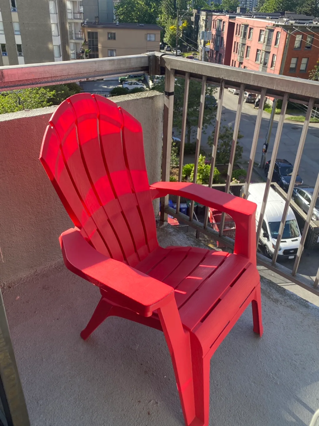Bright Red Adirondack Chair thumbnail