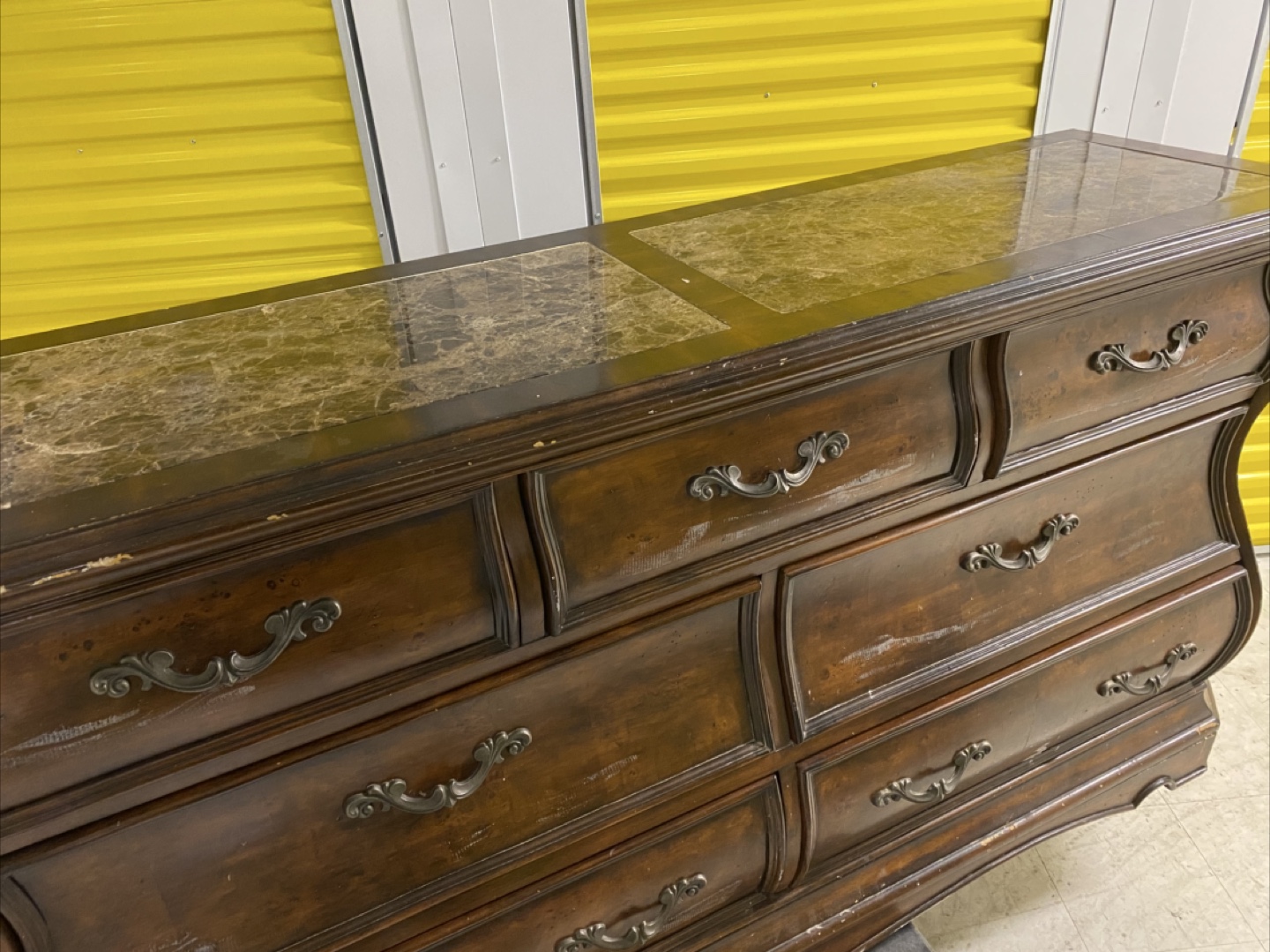 Vintage Wooden Dresser with Marble Top - photo 3