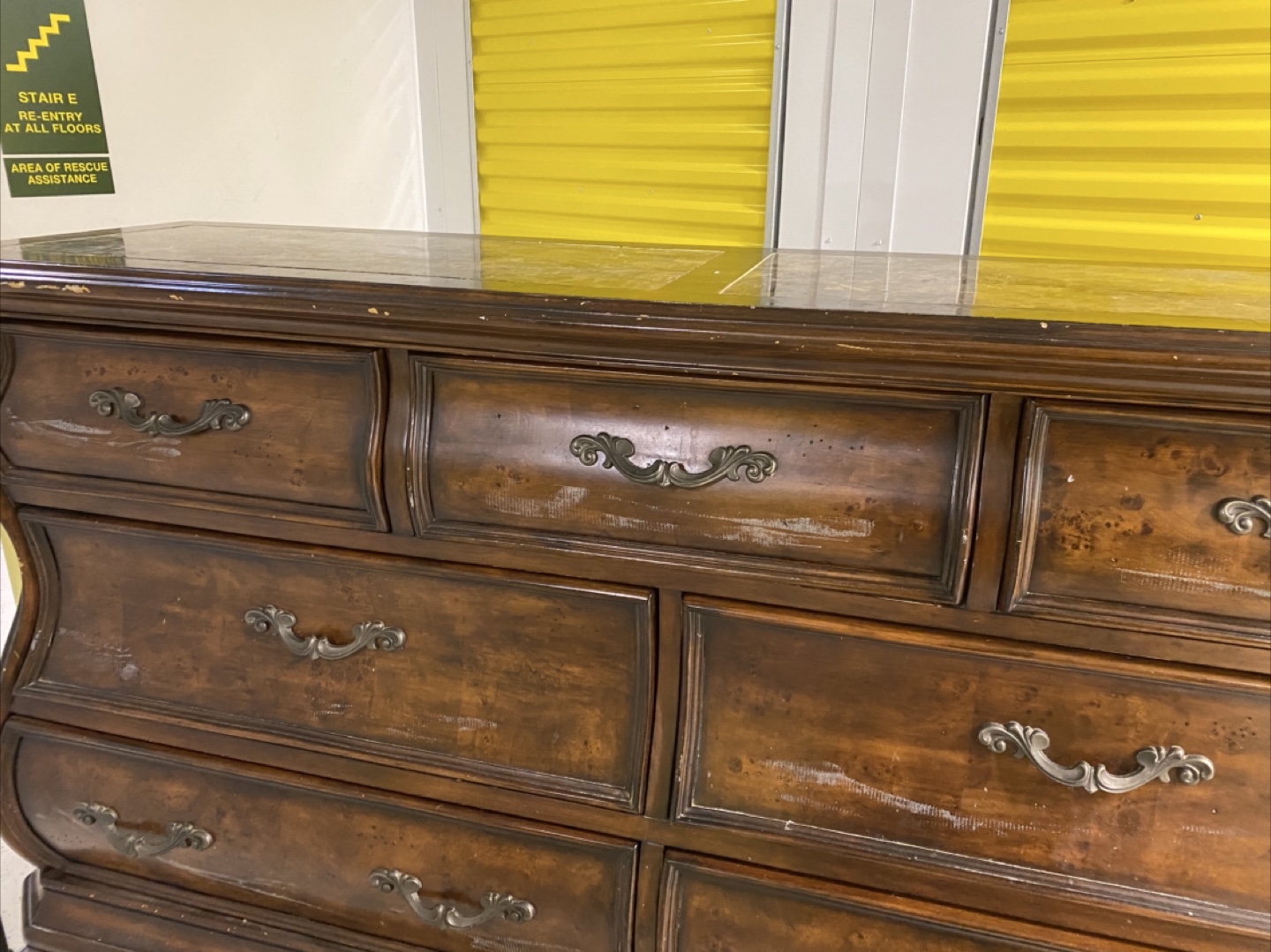 Vintage Wooden Dresser with Marble Top - photo 2