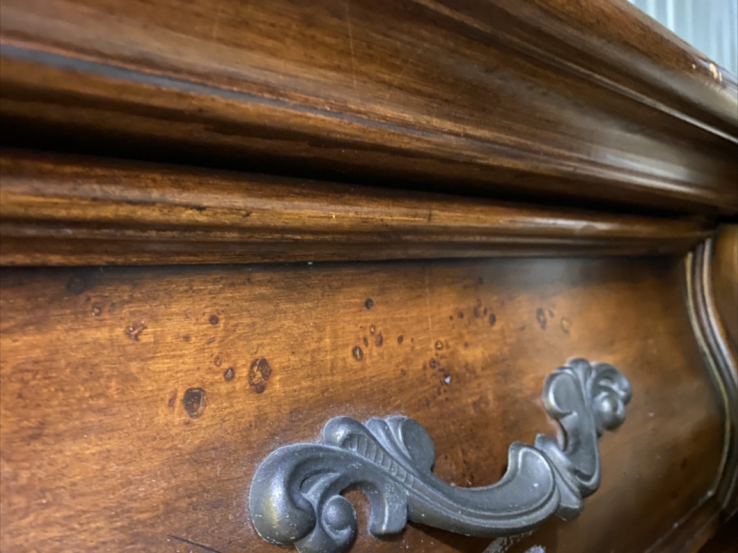 Vintage Wooden Dresser with Marble Top - photo 5