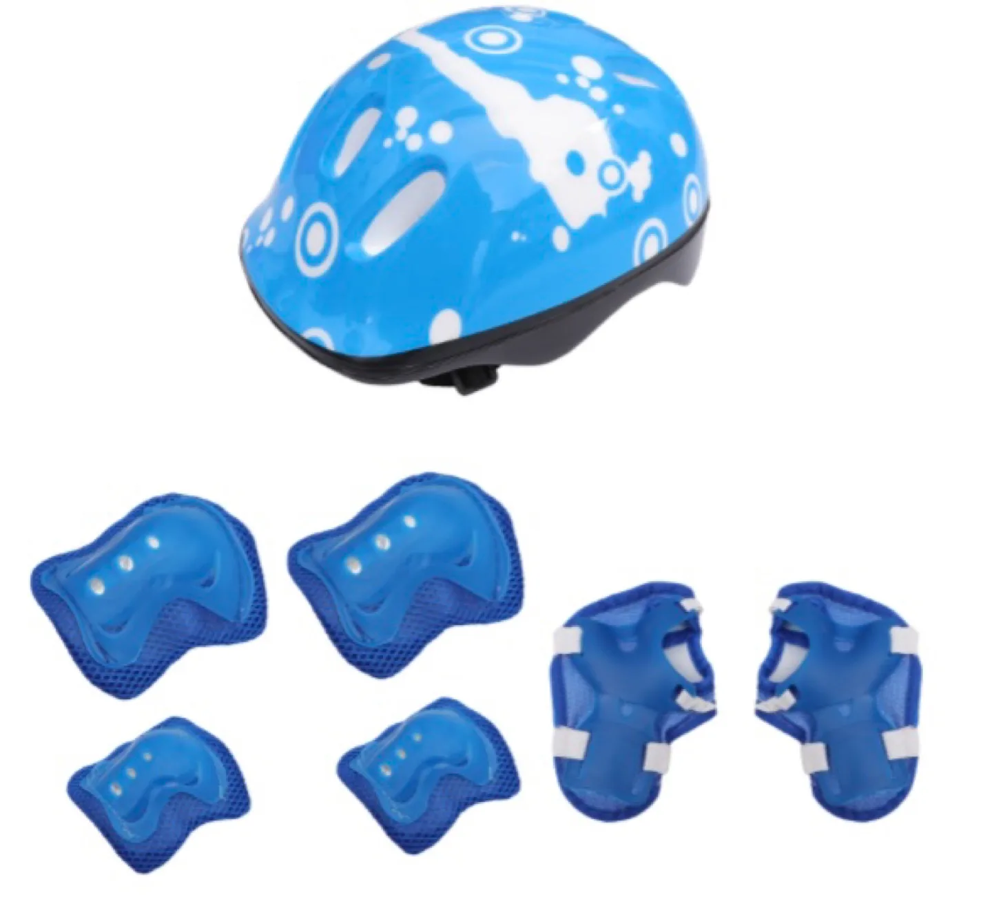 7Pcs/Set Children Kids Helmet Knee Elbow Pad Cycling image indicator(9)