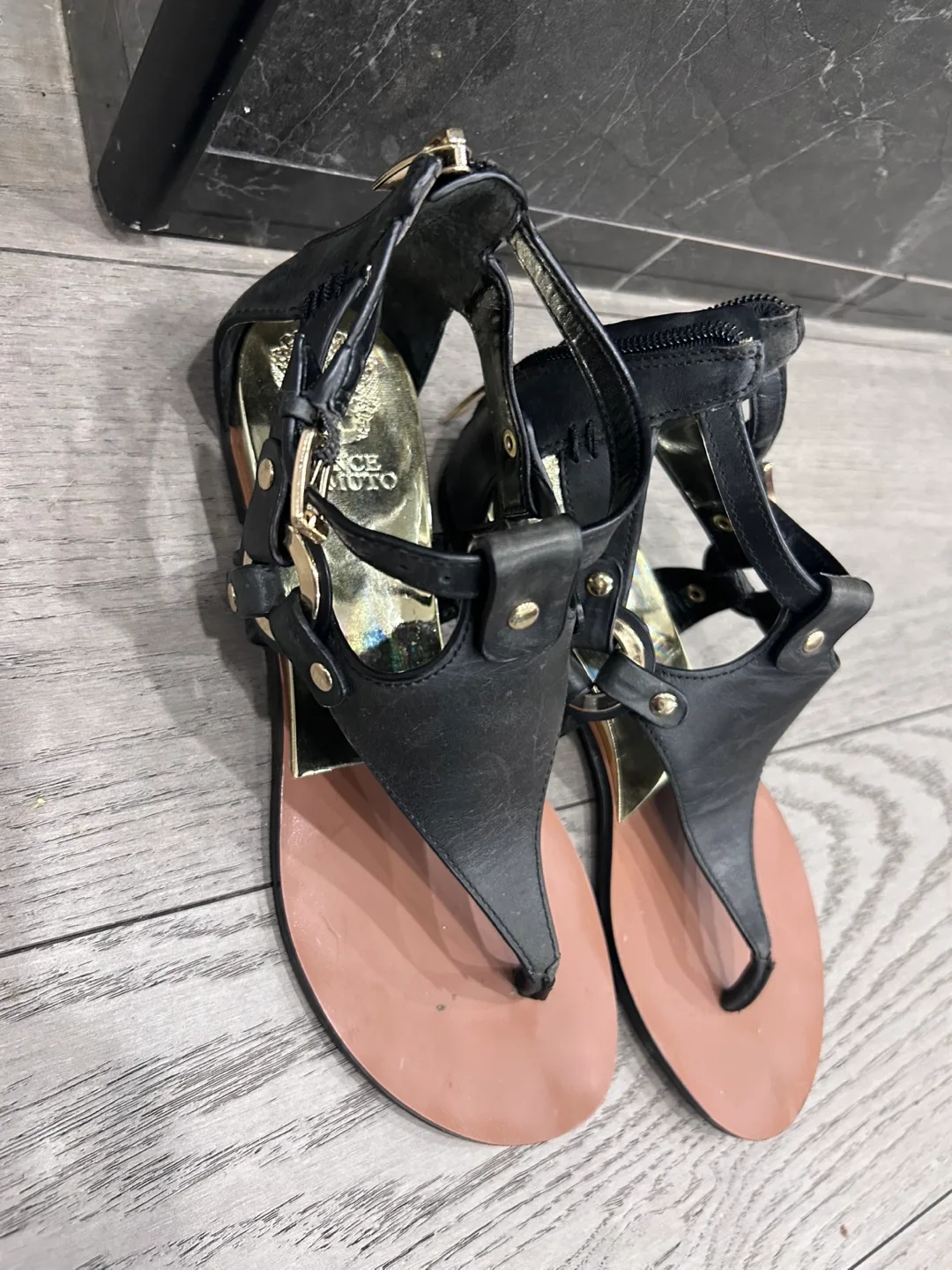 Vince Camuto Black Sandals image indicator(3)