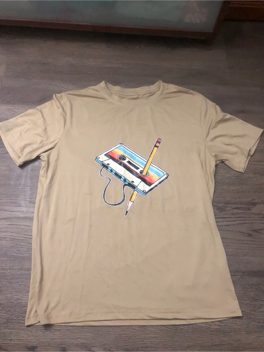 Graphic Tee with Cassette Tape Design thumbnail