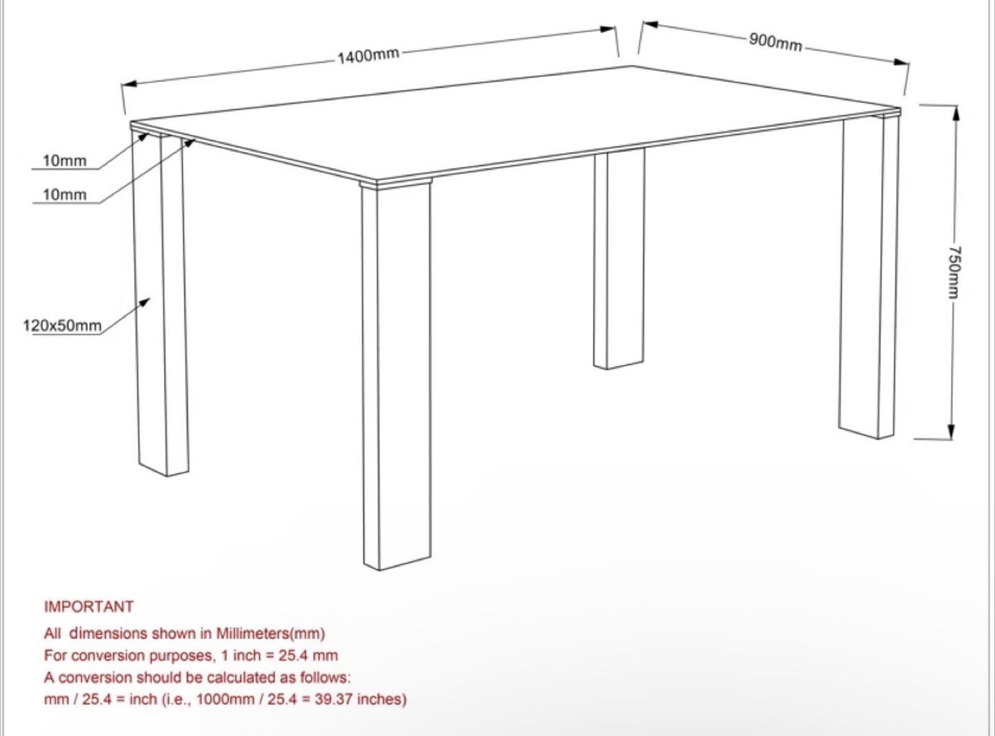 Glass Top Dining Table