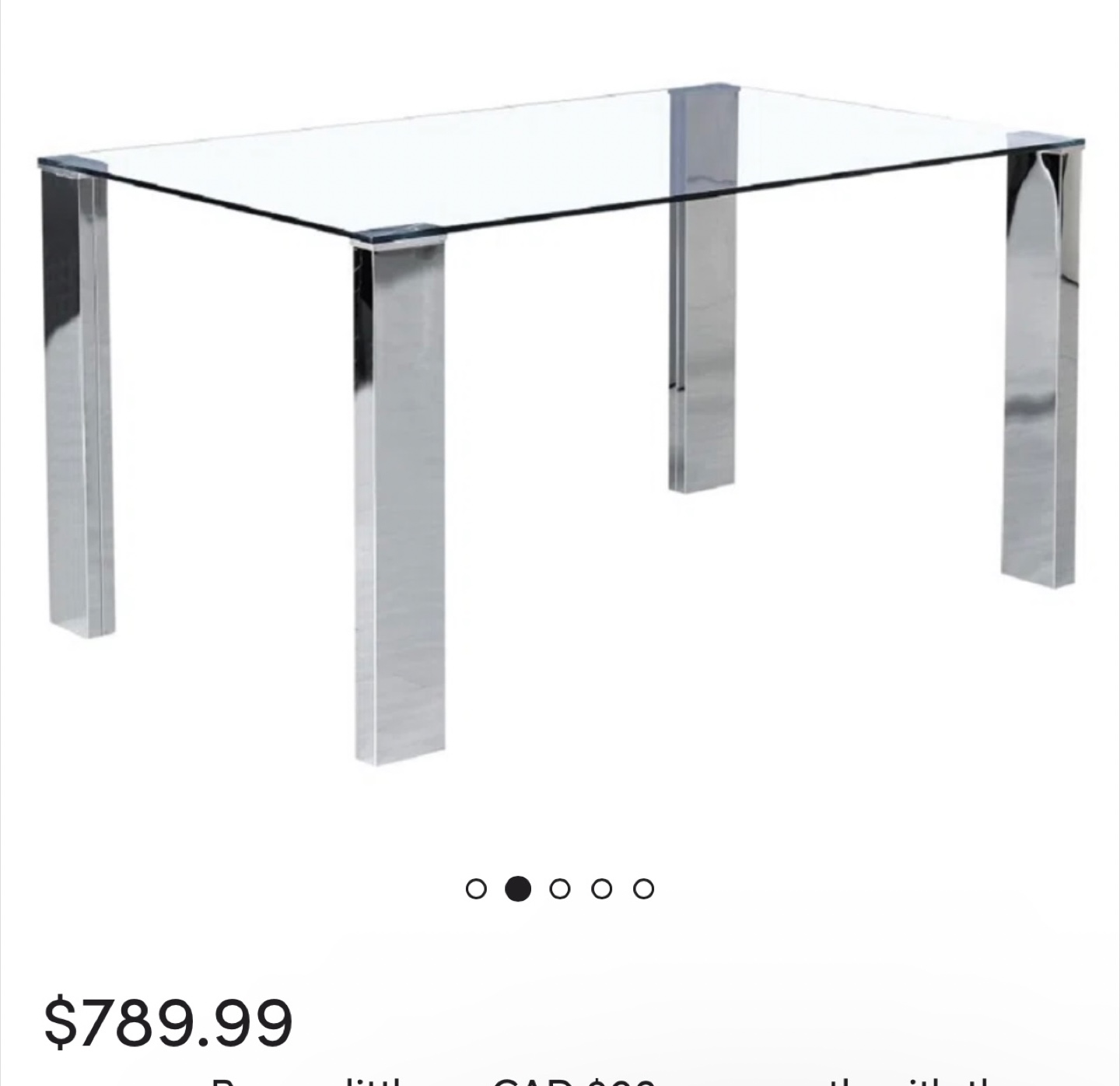 Glass Top Dining Table - photo 2