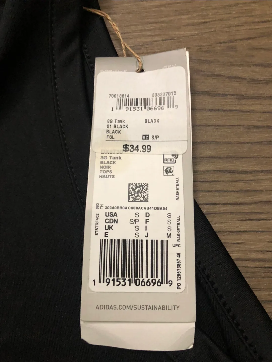 Adidas Black Tank Top image indicator(2)