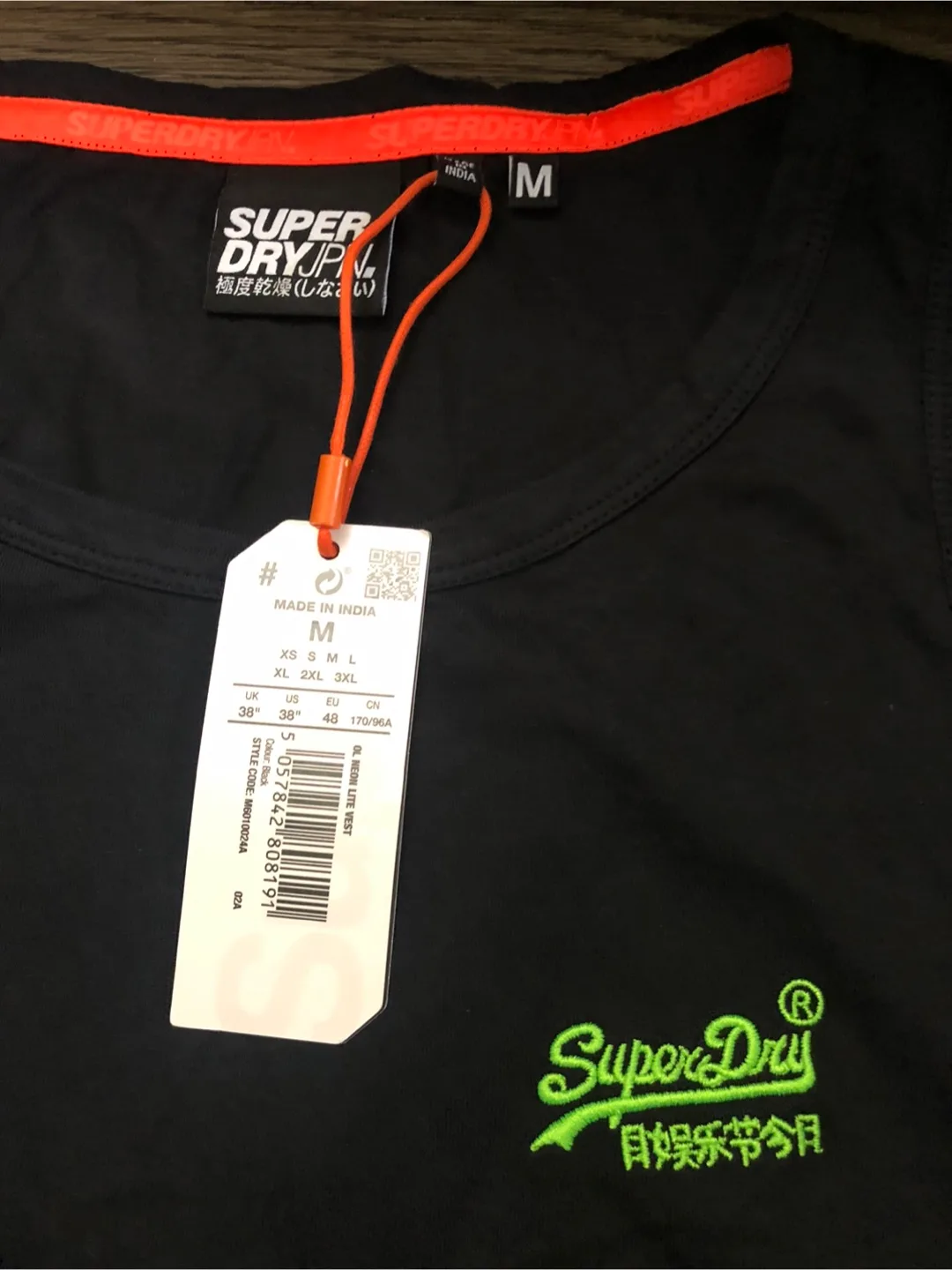 Superdry Black Tank Top with Tag image indicator(2)