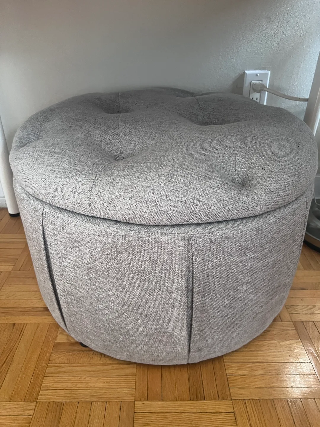 Grey Upholstered Ottoman thumbnail