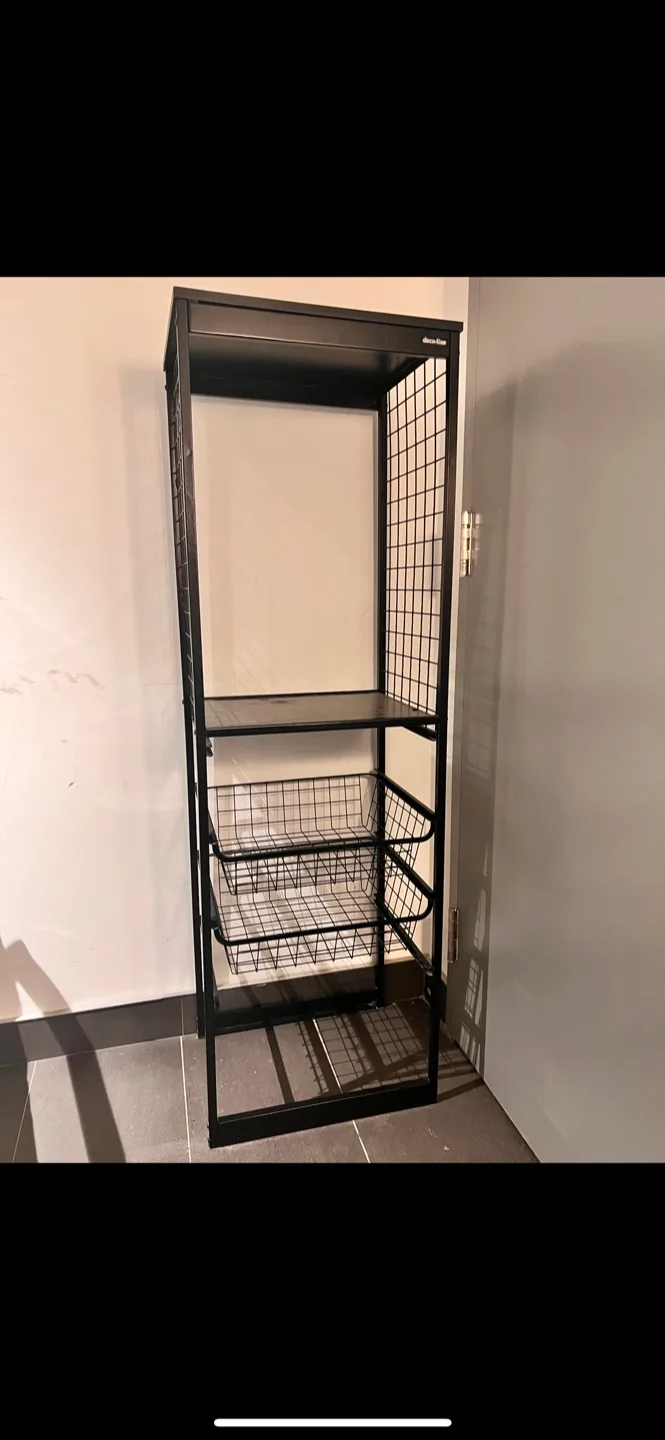 Black Metal Storage Rack thumbnail