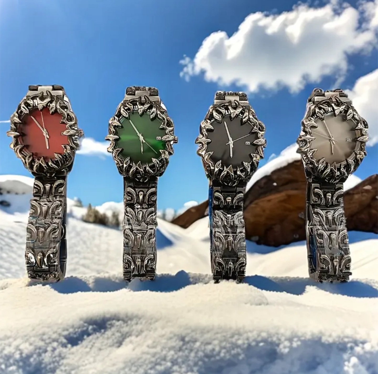 Unique Designer Watch with Colored Dial - photo 5