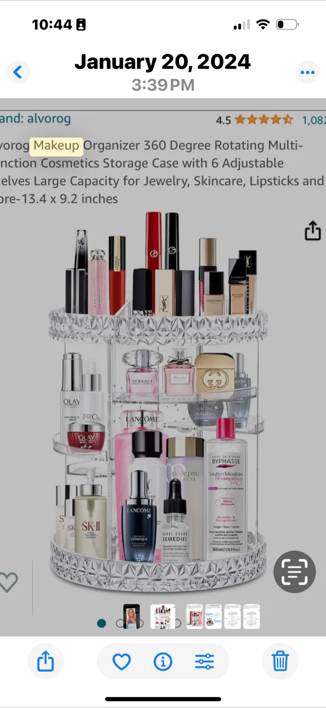 360 Degree Rotating Makeup Organizer image indicator(2)