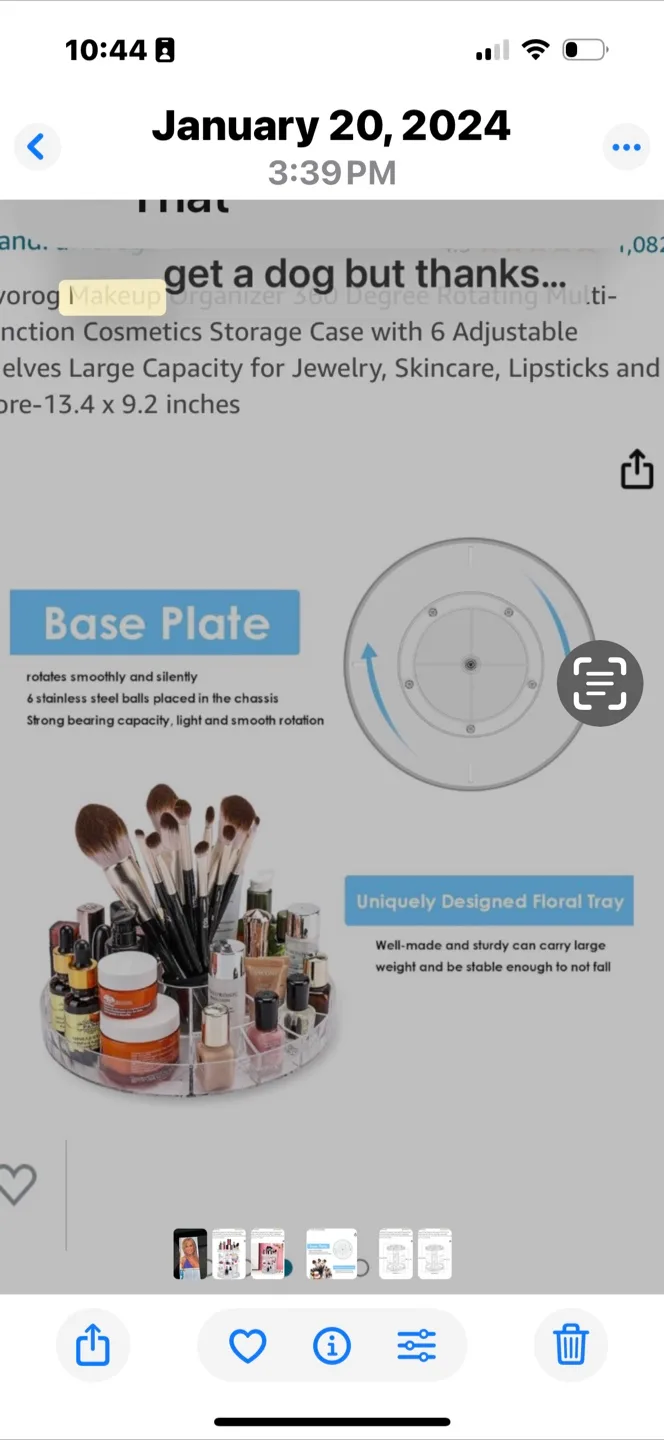 360 Degree Rotating Makeup Organizer image indicator(5)