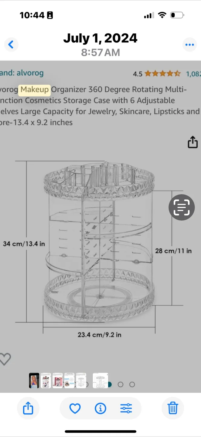 360 Degree Rotating Makeup Organizer image indicator(4)