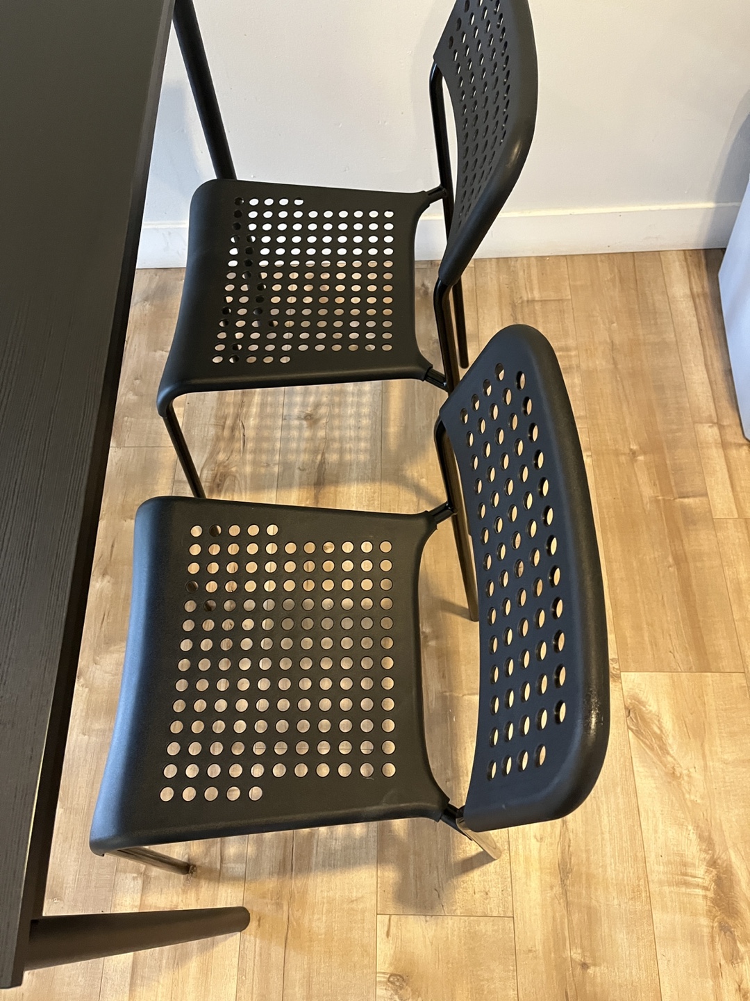 Black Table and Four Chairs Dining Set - photo 2