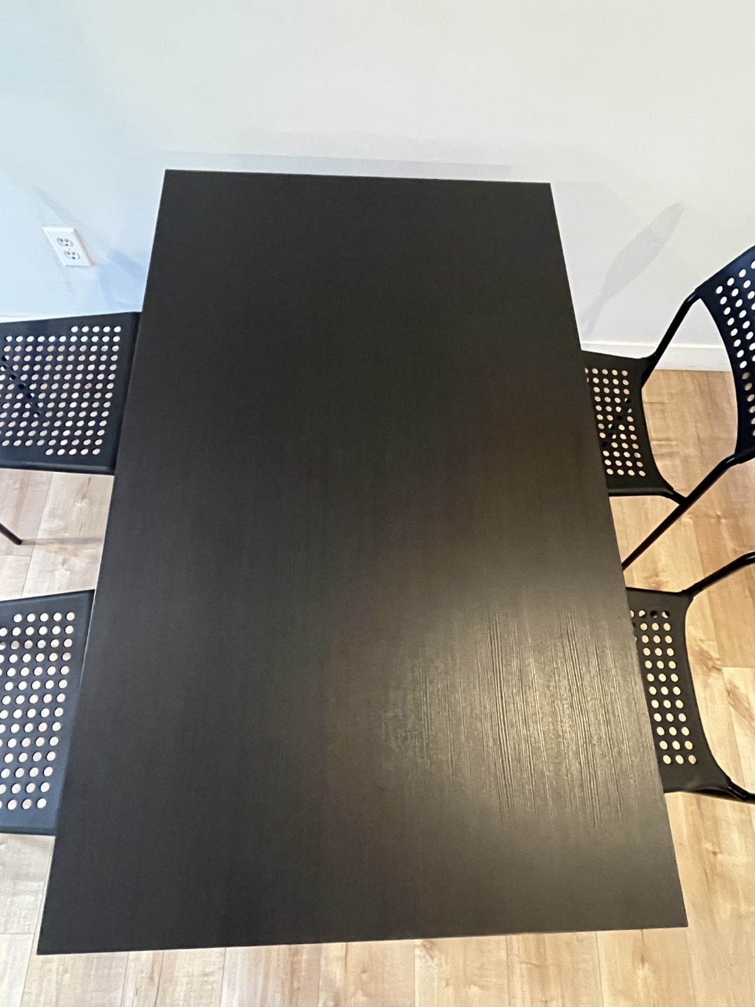 Black Table and Four Chairs Dining Set - photo 4