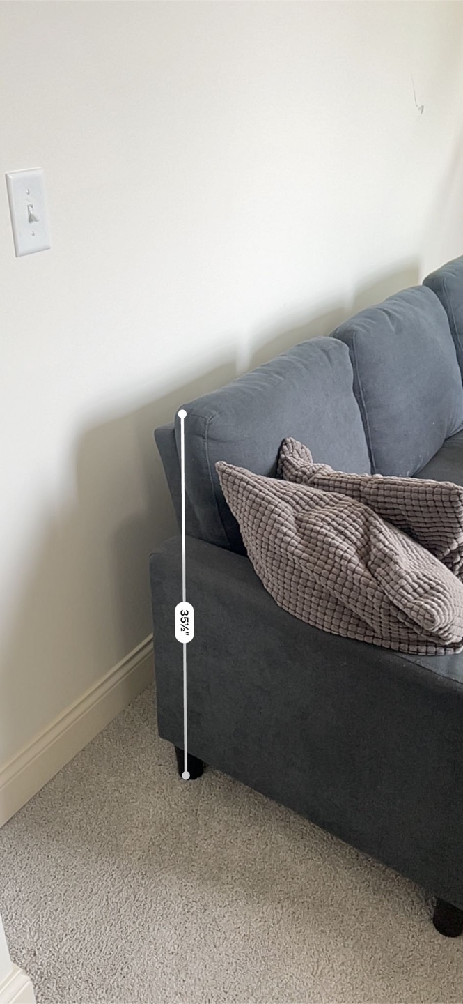 Dark Gray Sectional Sofa with Ottoman - photo 3