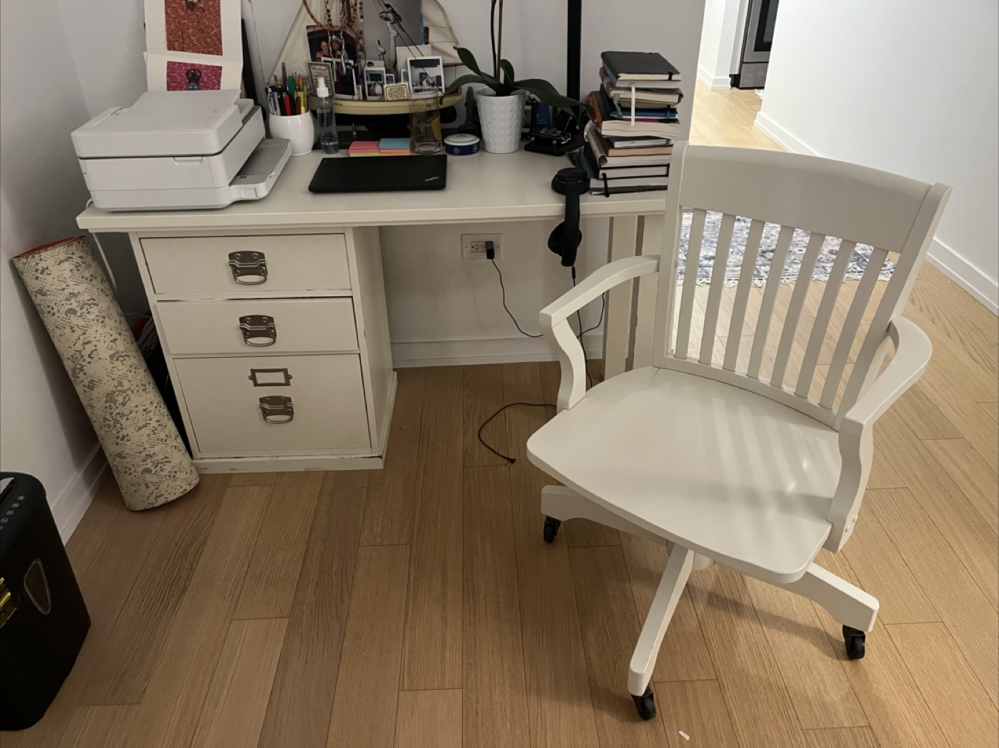 Elegant White Wooden Desk