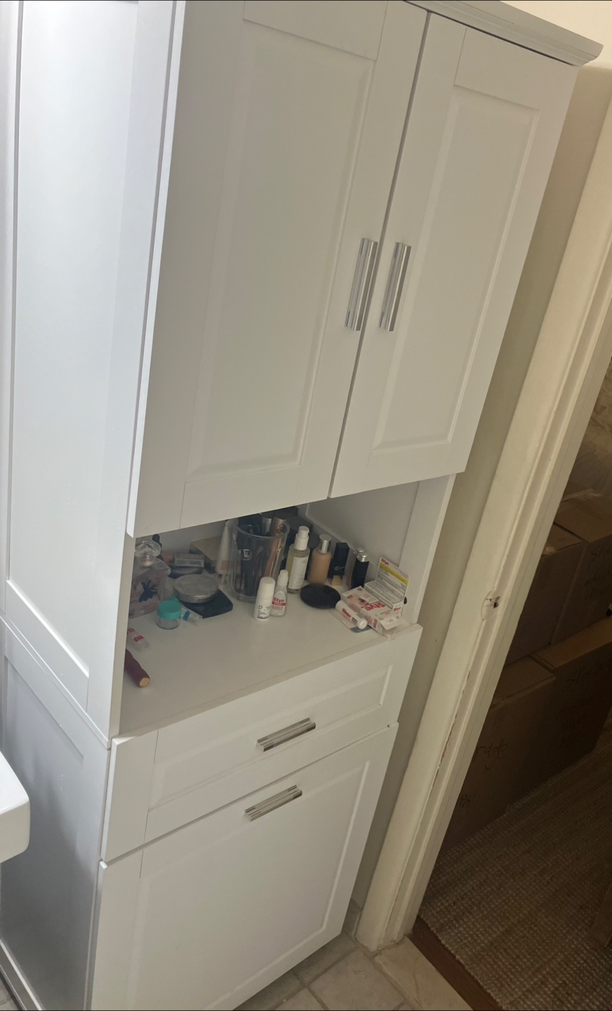 White Bathroom Vanity Cabinet - photo 2