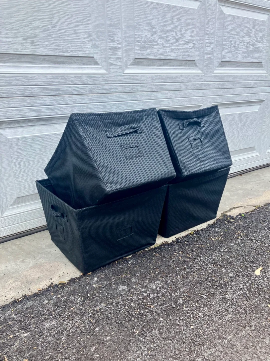 Set Of 4 Fabric Storage Bins With Handles - 15” x 10” x 13” image indicator(2)