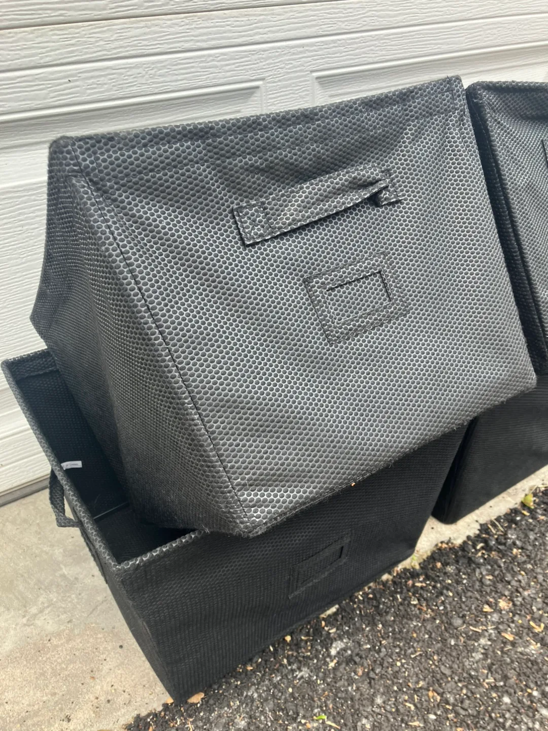 Set Of 4 Fabric Storage Bins With Handles - 15” x 10” x 13” image indicator(3)