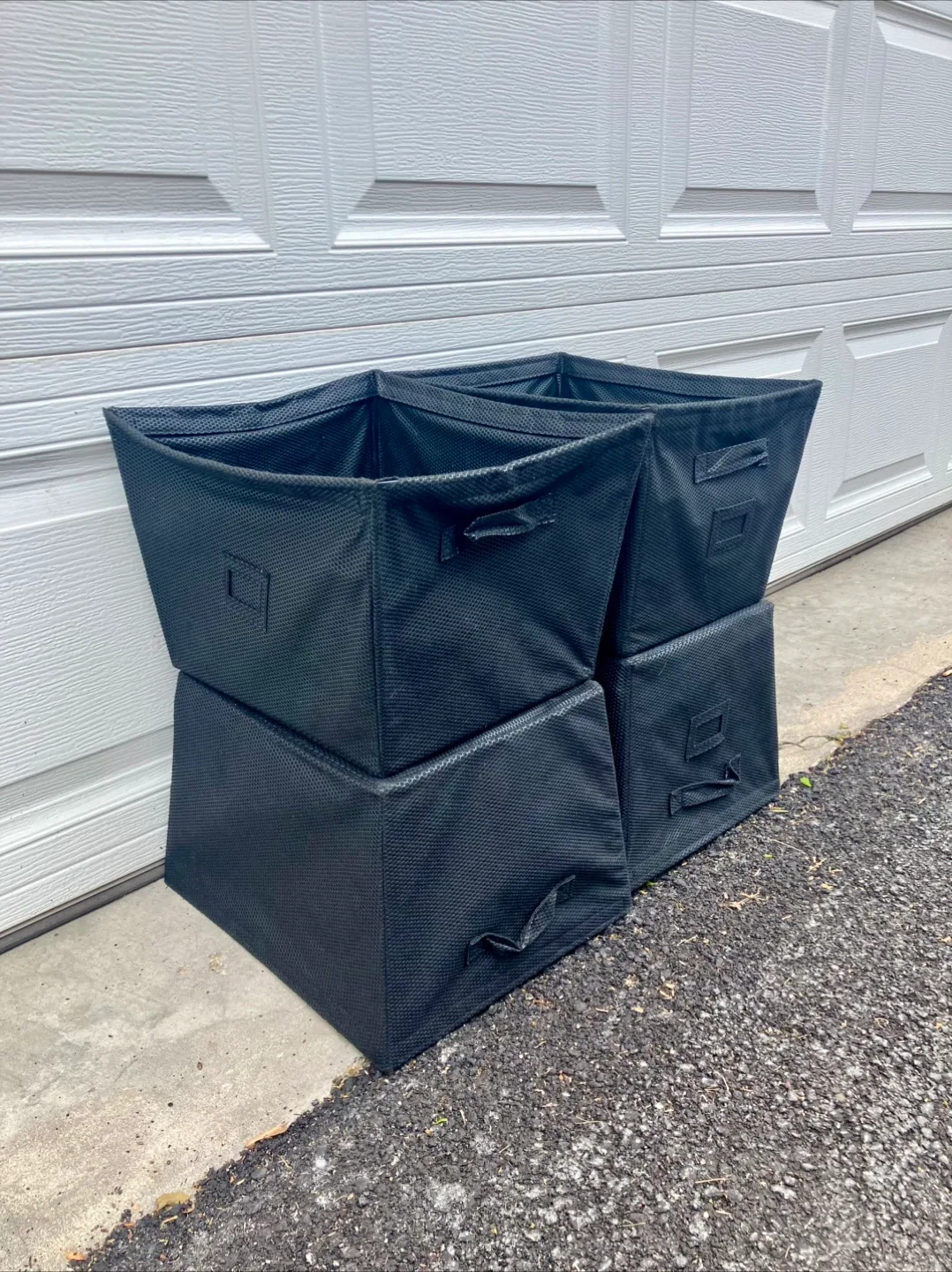 Set Of 4 Fabric Storage Bins With Handles - 15” x 10” x 13” image indicator(7)