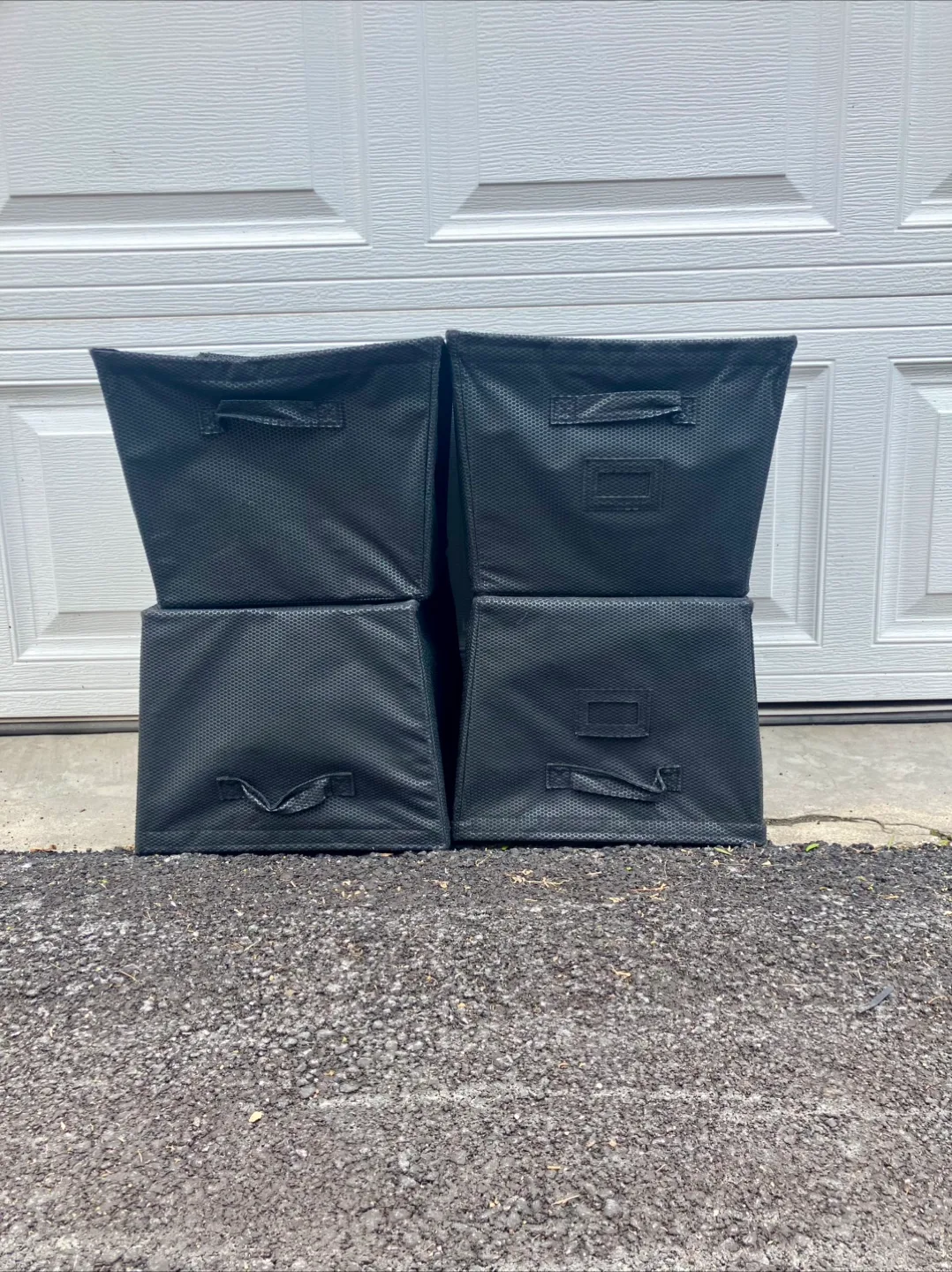 Set Of 4 Fabric Storage Bins With Handles - 15” x 10” x 13” image indicator(10)