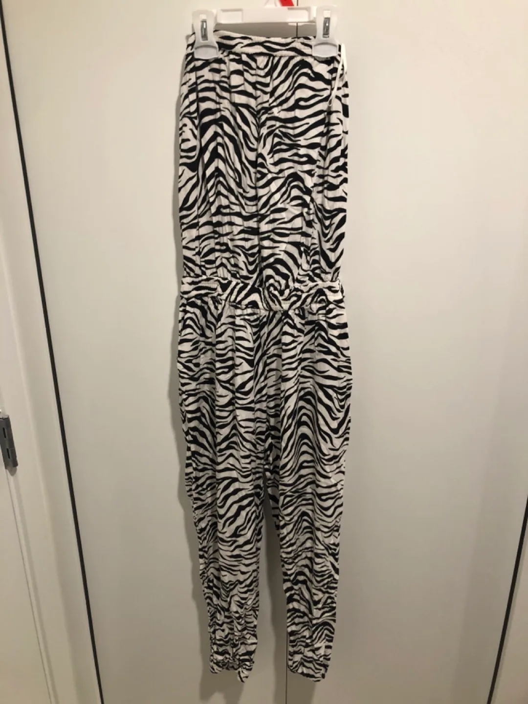 Strapless Zebra Print Jumpsuit image indicator(2)